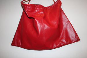 Vintage Sisley Leather Drawstring Handbag