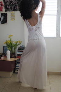 1970s Lace & Satin Nightgown