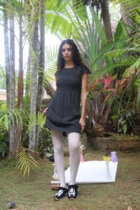 Boat Neck Mini Knit Dress