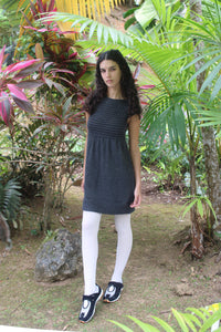 Boat Neck Mini Knit Dress