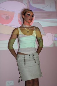 One-Shoulder Ivory Tank