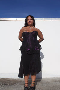 Plus Lacey Bow Corset