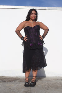 Plus Lacey Bow Corset