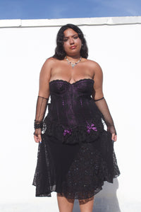 Plus Lacey Bow Corset