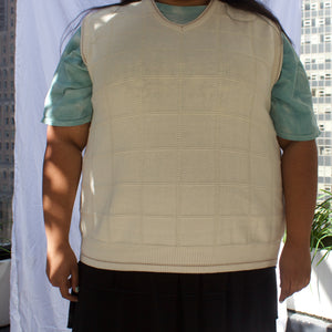 Plus Vintage Ivory Sweater Vest