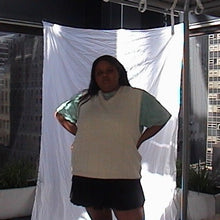 Load image into Gallery viewer, Plus Vintage Ivory Sweater Vest
