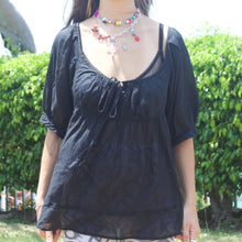 Load image into Gallery viewer, Puffy-Sleeved Babydoll Tunic Blouse
